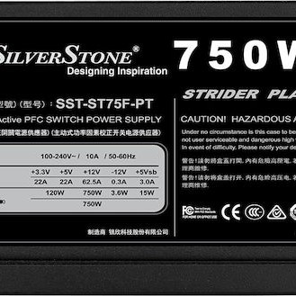 Silverstone Strider Platinum 750W Μαύρο Τροφοδοτικό Υπολογιστή Full Modular 80 Plus Platinum