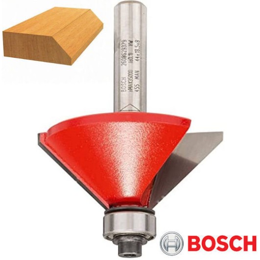 Bosch Φρέζα για Διαμόρφωση Ακμών σε Ξύλο 44mm x 8mm με Οδηγό και Ρουλεμάν