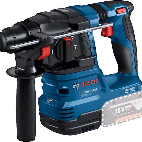 Bosch GBH 18V-22 Professional Κρουστικό Σκαπτικό Πιστολέτο Μπαταρίας 18V Solo με Υποδοχή SDS Plus