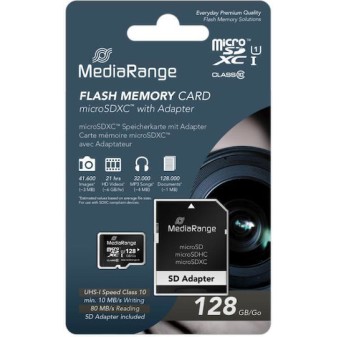 MediaRange MR945 microSDXC 128GB Class 10 U1 UHS-I