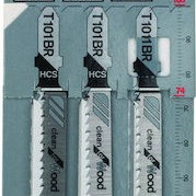 Bosch T101BR Λάμες Clean for Wood για Ξύλο 3τμχ