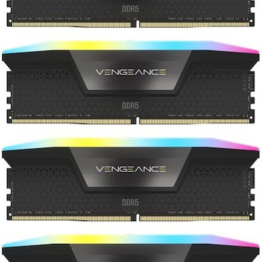 Corsair Vengeance RGB XMP DDR5 128GB RAM με 4x32GB Modules και Ταχύτητα 5600 για Desktop