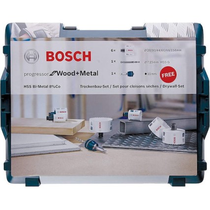Bosch Σετ Ποτηροτρύπανα Ξηρής Κοπής για Ξύλο και Μέταλλο