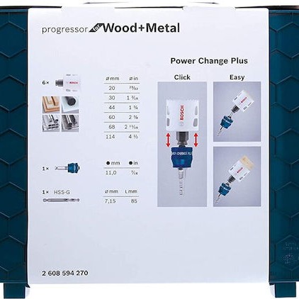 Bosch Σετ Ποτηροτρύπανα Ξηρής Κοπής για Ξύλο και Μέταλλο