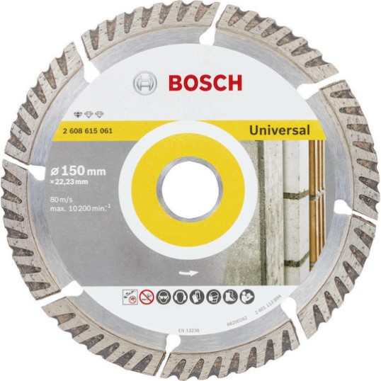Bosch Δίσκος Κοπής Δομικών Υλικών 150mm 10τμχ 2608615062