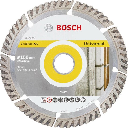 Bosch Δίσκος Κοπής Δομικών Υλικών 150mm 10τμχ 2608615062
