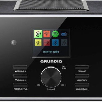 Grundig DTR 6000 Επιτραπέζιο Ραδιόφωνο Ρεύματος DAB+ με Bluetooth και USB Μαύρο