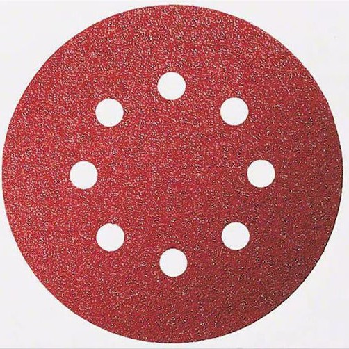 Bosch Φύλλο Λείανσης Έκκεντρου Τριβείου K120 με Τρύπες 125x125mm Σετ 5τμχ