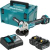 Makita Τροχός 125mm Μπαταρίας Brushless με Ρύθμιση Στροφών 2x5Ah