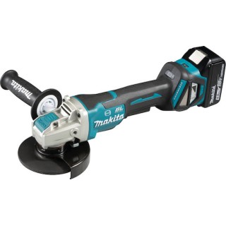 Makita Τροχός 125mm Μπαταρίας Brushless με Ρύθμιση Στροφών 2x5Ah