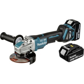 Makita Τροχός 125mm Μπαταρίας Brushless με Ρύθμιση Στροφών 2x5Ah