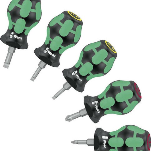 Wera Σετ Κατσαβίδια Ηλεκτρολόγου με 5 Εναλλασσόμενες Μύτες Stubby Set 1