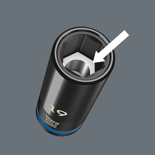 Wera Καρυδάκια Αέρος Εξάγωνα με Καρέ Υποδοχής 1/2