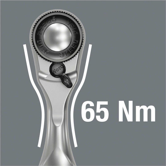 Wera Καστάνια 8008 A Zyklop Mini 60 Δοντιών με Καρέ 1/4