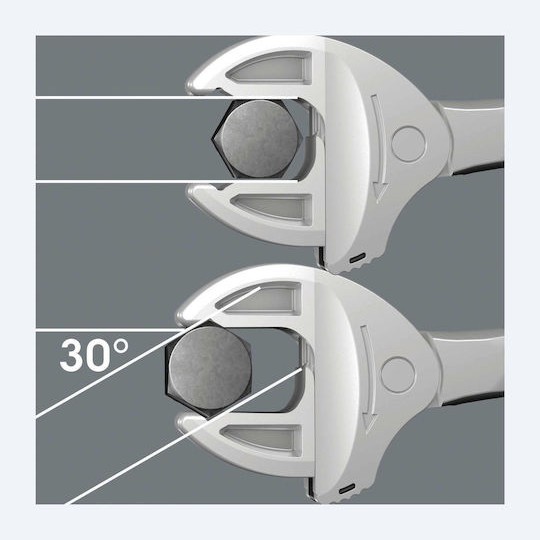 Wera 6004 Joker L Γαλλικό Κλειδί Μήκους 224mm με Άνοιγμα Σιαγόνων έως 19mm