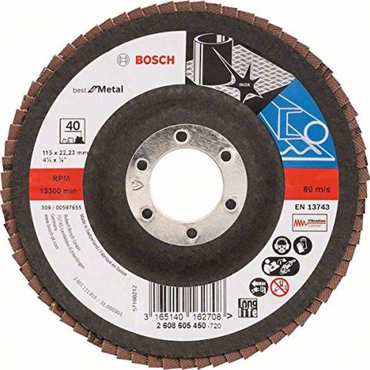 Bosch X571 Δίσκος Λείανσης Μετάλλου 115mm