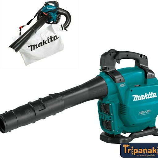 Makita Φυσητήρας / Απορροφητήρας Χειρός Μπαταρίας 36V Solo με Ρύθμιση Έντασης & Μέγιστη Ταχύτητα Αέρα 234km/h