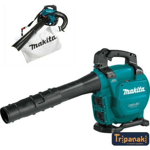 Makita Φυσητήρας / Απορροφητήρας Χειρός Μπαταρίας 36V Solo με Ρύθμιση Έντασης & Μέγιστη Ταχύτητα Αέρα 234km/h