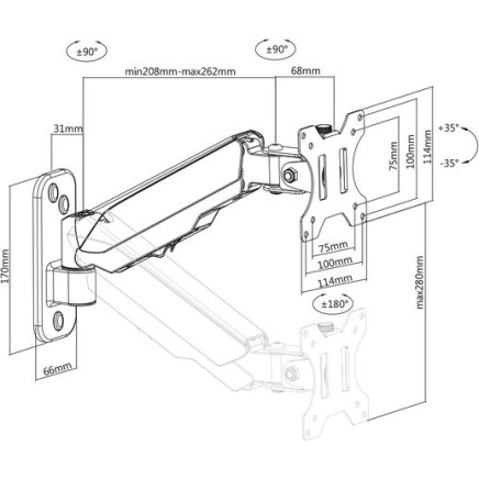 Digitus Βάση Γραφείου Οθόνης έως 32