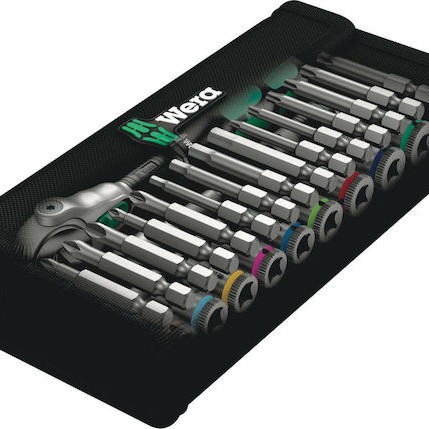 Wera 8100 SA 9 Speed Ratchet Set Καστάνια με Καρυδάκια 1\4