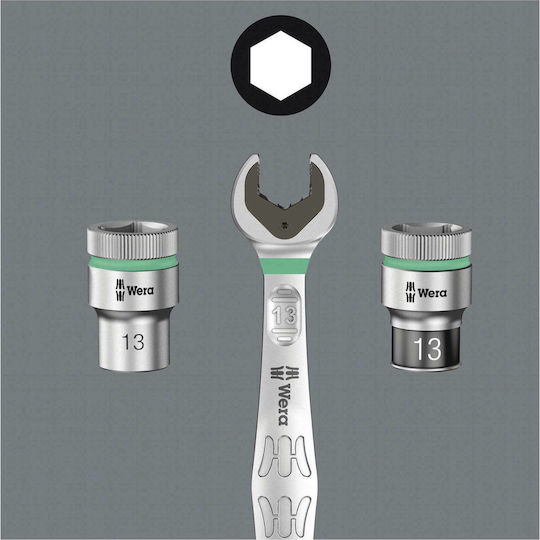 Wera 8100 SA 10 Metal Ratchet Set Καστάνια με Καρυδάκια 1\4