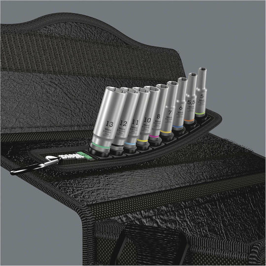 Wera Καρυδάκια Εξάγωνα Μακριά με Καρέ Υποδοχής 1/4