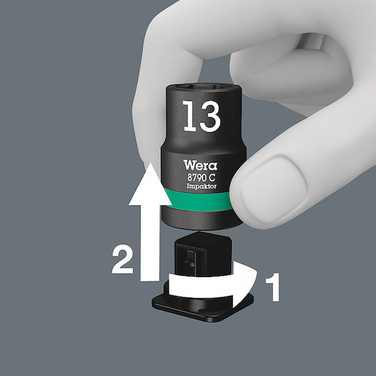 Wera Καρυδάκια Αέρος Εξάγωνα με Καρέ Υποδοχής 1/2