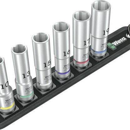 Wera Καρυδάκια Εξάγωνα Μακριά με Καρέ Υποδοχής 1/2