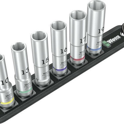 Wera Καρυδάκια Εξάγωνα Μακριά με Καρέ Υποδοχής 1/2