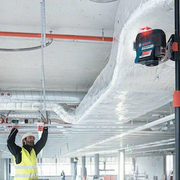Bosch GLL 3-80 C Professional Αυτορυθμιζόμενο Γραμμικό Αλφάδι Laser Κόκκινης Δέσμης 12V με Εύρος Εργασίας 30m