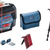 Bosch GLL 3-80 C Professional Αυτορυθμιζόμενο Γραμμικό Αλφάδι Laser Κόκκινης Δέσμης 12V με Εύρος Εργασίας 30m