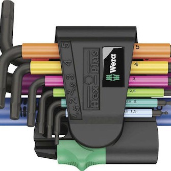 Wera Σετ 9 Κλειδιά Allen σε Σχήμα L 950/9 Hex-Plus Mulitcolour 2