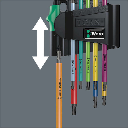Wera Σετ 9 Κλειδιά Torx σε Σχήμα L 967/9 TX BO