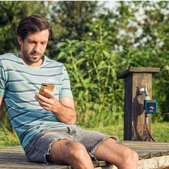 Gardena Προγραμματιστής Ποτίσματος Μπαταρίας Με Ηλεκτροβάνα 1 Εξόδου με Bluetooth