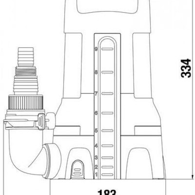 Gardena 11000 Aquasensor Μονοφασική Αντλία Ακαθάρτων / Λυμάτων 0.6hp με Φλοτέρ 09034-20
