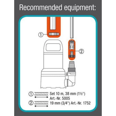 Gardena 11000 Aquasensor Μονοφασική Αντλία Ακαθάρτων / Λυμάτων 0.6hp με Φλοτέρ 09034-20