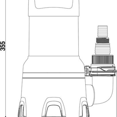 Gardena Μονοφασική Αντλία Ακαθάρτων / Λυμάτων 0.6hp με Φλοτέρ 9042-20 970486001