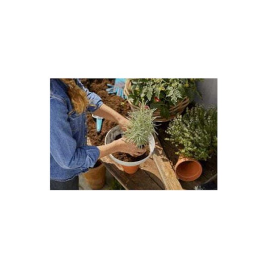 Gardena Clickup! Γλάστρα Πλαστική Λευκή 25εκ.