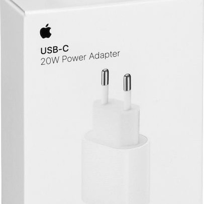 Apple Φορτιστής Χωρίς Καλώδιο με Θύρα USB-C 20W Λευκός (Power Adapter A2347)