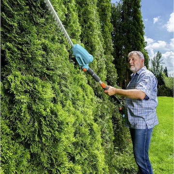 Gardena 14732-20 Μπορντουροψάλιδο Μπαταρίας 18V Τηλεσκοπικό με Μήκος Λάμας 42cm