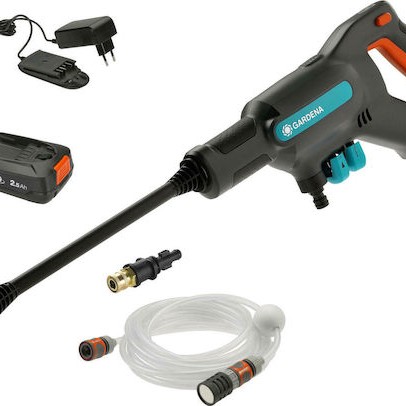 Gardena ΑquaClean 18V RtU Πλυστικό Μπαταρίας 18V 1x2Ah με Πίεση 24bar