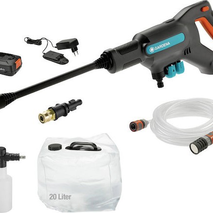 Gardena ΑquaClean 18V RtU Πλυστικό Μπαταρίας 18V 1x2Ah με Πίεση 24bar