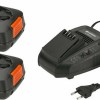 Gardena Σετ 2 Μπαταριών Εργαλείου Λιθίου 18V Χωρητικότητας 2.5Ah με Φορτιστή