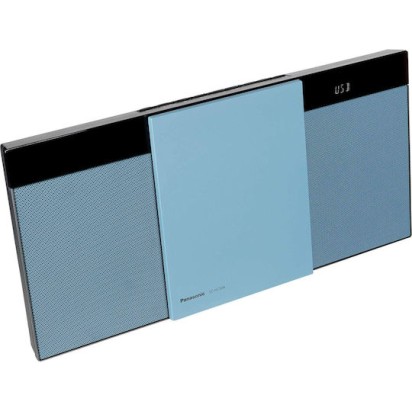 Panasonic Ηχοσύστημα 2.0 SC-HC304 SC-HC304EG-G 20W με CD Player και Bluetooth Μπλε