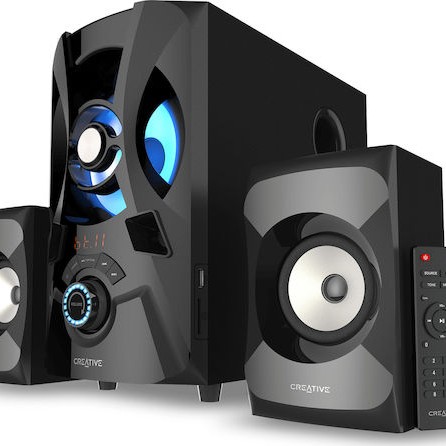 Creative SBS 51MF0490AA001 Ασύρματα Ηχεία Υπολογιστή 2.1 με Bluetooth και Ισχύ 60W σε Μαύρο Χρώμα