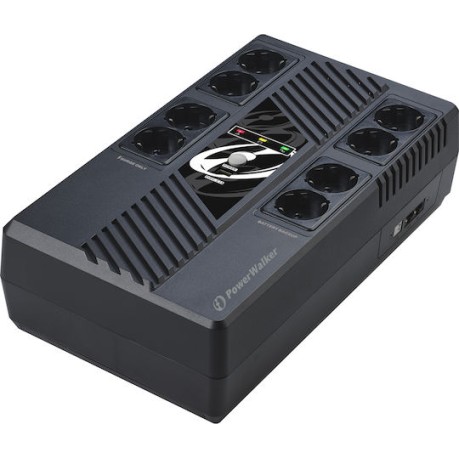 Powerwalker VI 600 MS UPS Line-Interactive 600VA 360W με 8 Schuko Πρίζες