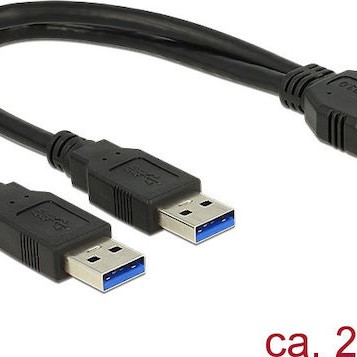 DeLock USB 3.0 pinheader male - 2x USB 3.0 male 0.25m