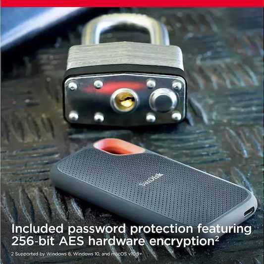 Sandisk Extreme SSD V2 USB 3.2 / USB-C 500GB 2.5