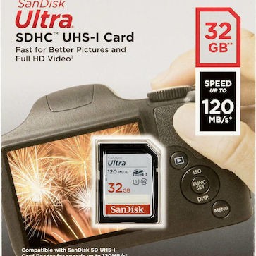 Sandisk Ultra SDHC 32GB Class 10 U1 UHS-I