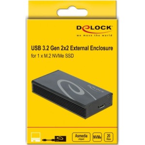 DeLock Θήκη για Σκληρό Δίσκο M.2 PCI Express με σύνδεση USB3.2